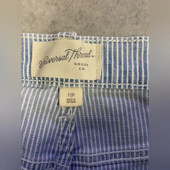 Universal Thread Blue White Striped Flare Wide Leg Jeans—Size 10 Women’s - Picture 6 of 6